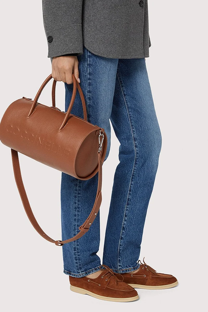 COCCINELLE Black MYRTHA MAXI LOG Top Handle Bag for Women | Best Price UAE